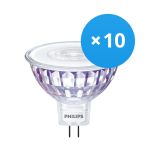 Confezione Multipack 10x Philips Master Value LED Faretti GU5.3 MR16 5.8W 490lm 60D - 940 Bianco Freddo | Miglior resa cromatica - Dimmerabile - Sostitutiva 35W