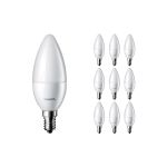 Confezione Multipack 10x Philips Corepro LED Candela E14 Ghiaccio 2.8W 250lm - 827 Bianco Molto Caldo | Sostitutiva 25W