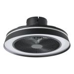 Eglo Ventilatore Da Soffitto Vallonia 1 ABS Matt Nero 31.7W 3200lm - 827-865 Regolabile Bianca + RGB | Dimmerabile