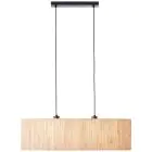 Brilliant Wimea Luce Pendente Metallo Nero Beige | Adatto per 2x E27