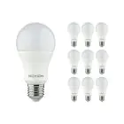 Confezione Multipack 10x Noxion Lucent Classic LED E27 Pera Ghiaccio 11W 1055lm - 827 Bianco Molto Caldo | Dimmerabile - Sostitutiva 75W
